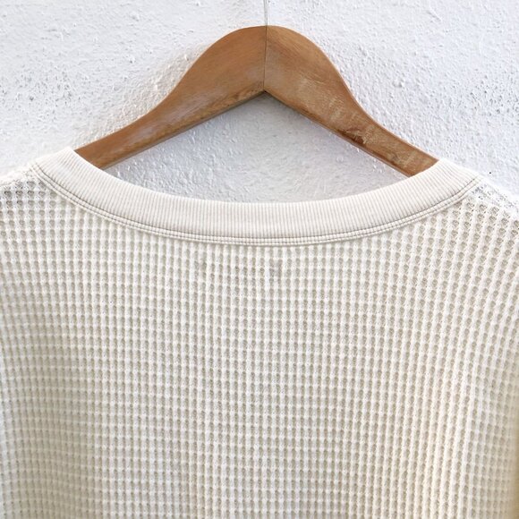 MADEWELL Waffle Split-Neck Crop Tee Size Small - Picture 4 of 10